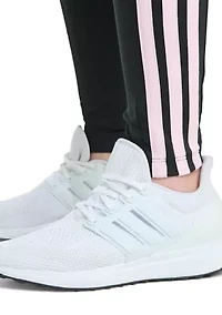 Girls 7-16 Detached Waistband Cell Phone Pocket 3-Stripe Leggings