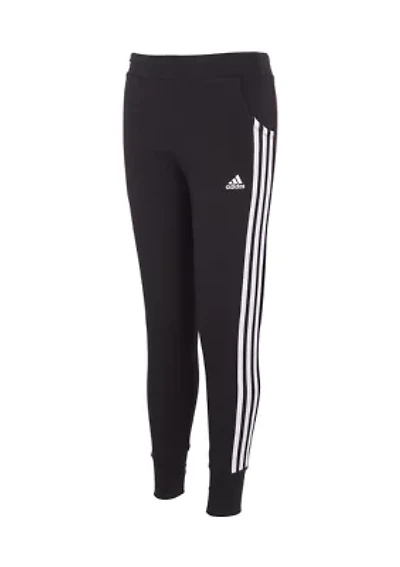 Girls 7-16 3 Stripe Cotton Joggers