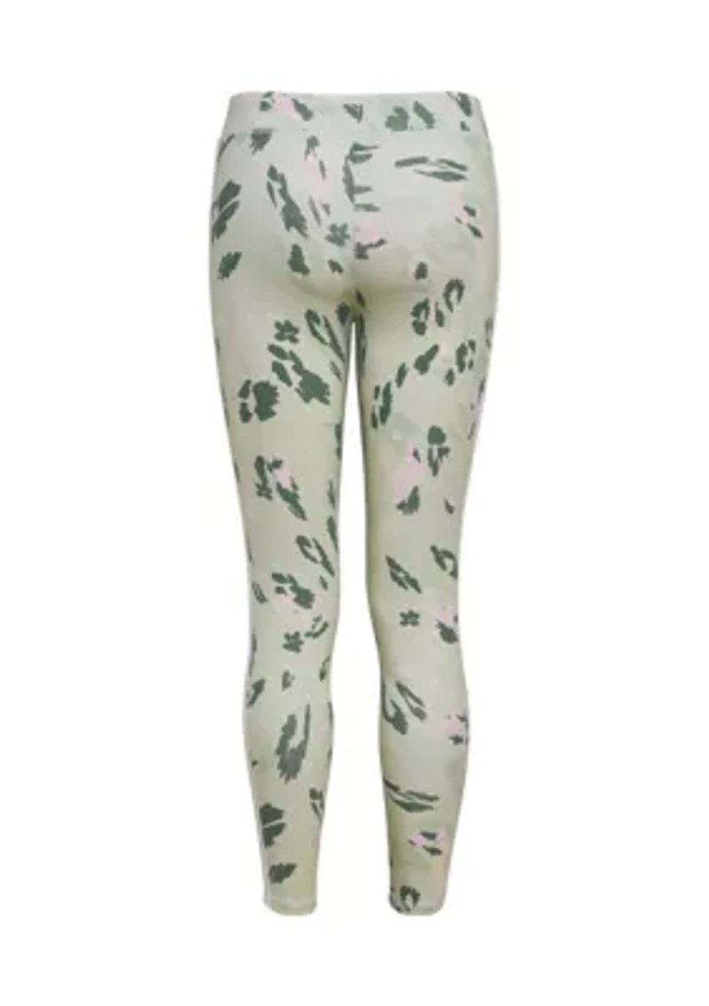 Girls 7-16 Ankle Length AOP 3S Floral Tights