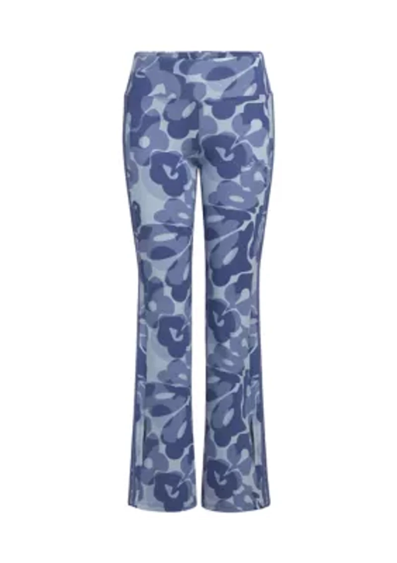 Girls 7-16 3-Stripe Printed Flare Leg Pants