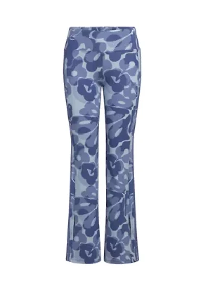Girls 7-16 3-Stripe Printed Flare Leg Pants