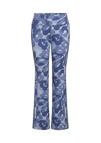 Girls 7-16 3-Stripe Printed Flare Leg Pants