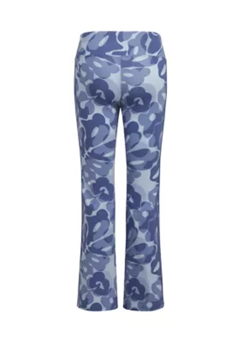 Girls 7-16 3-Stripe Printed Flare Leg Pants