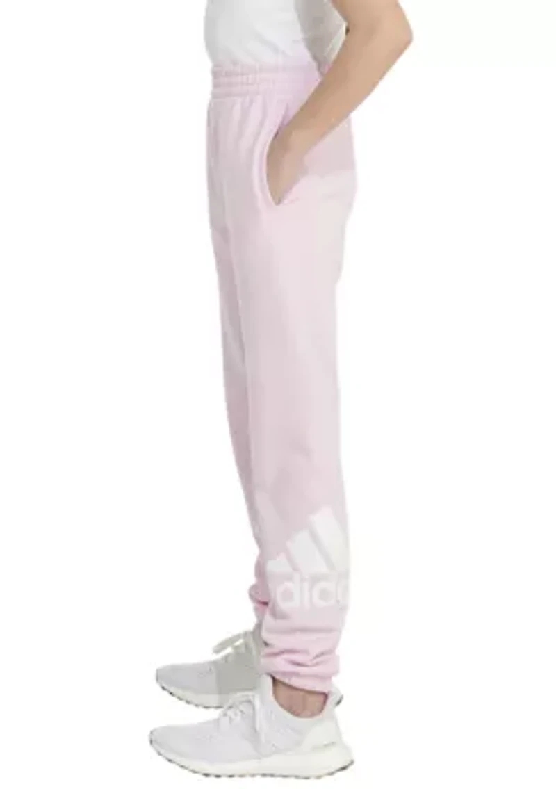 Girls 7-16 Elastic Waistband Essential Sportswear Logo Fleece Joggers