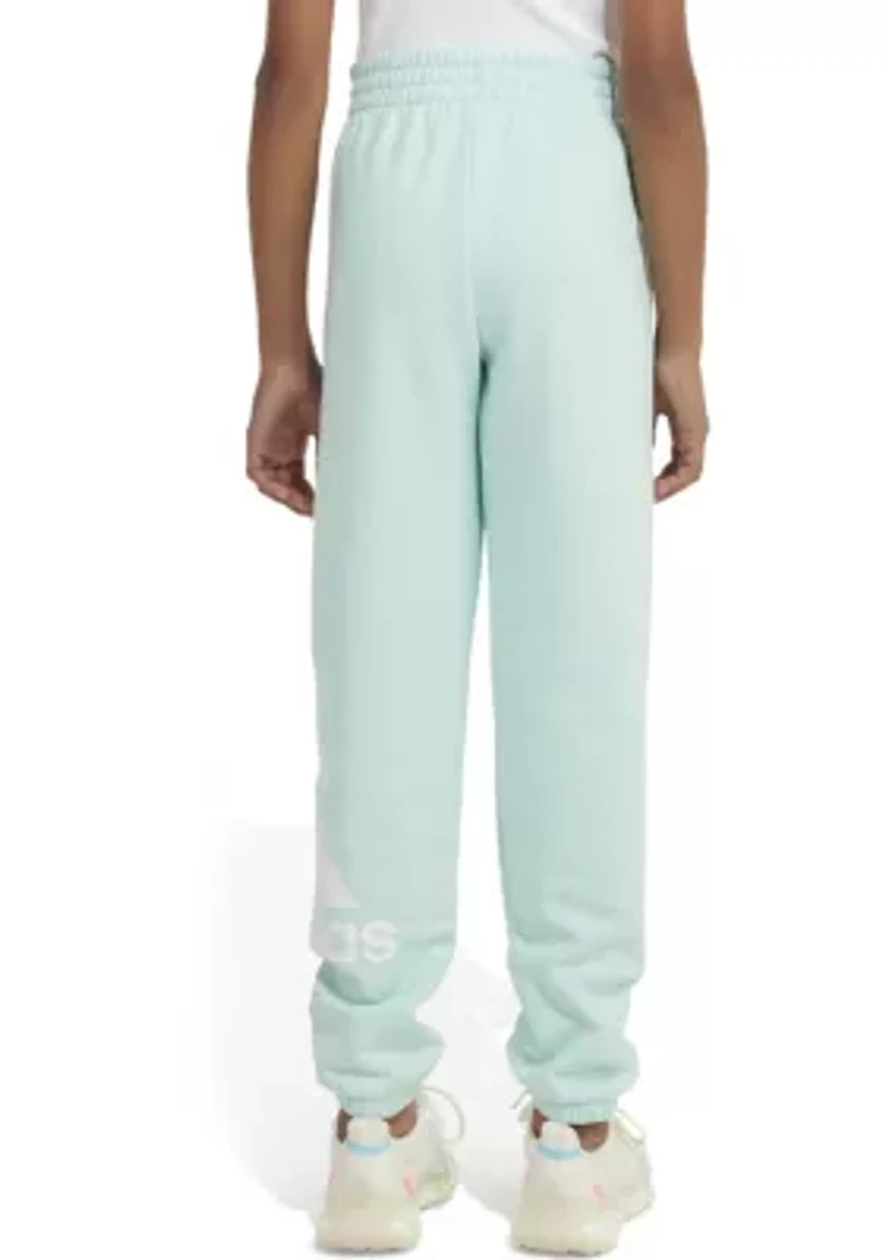 Girls 7-16 Elastic Waistband Essential Sportswear Logo Fleece Joggers