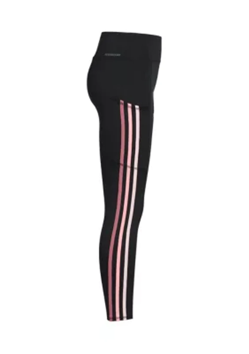 Girls 7-16 AEROREADY® Three Stripe Cellphone Pocket Leggings