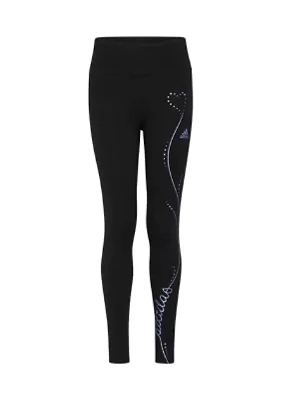 Girls 7-16 Graphic Script Leggings