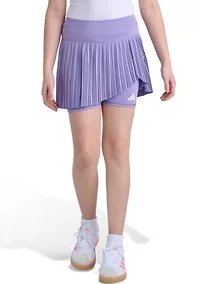 Girls 6" Woven Pleated Skort