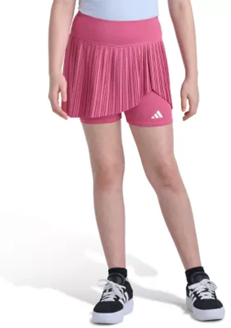 Girls 6" Woven Pleated Skort