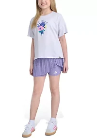 Girls 6" Woven Pleated Skort