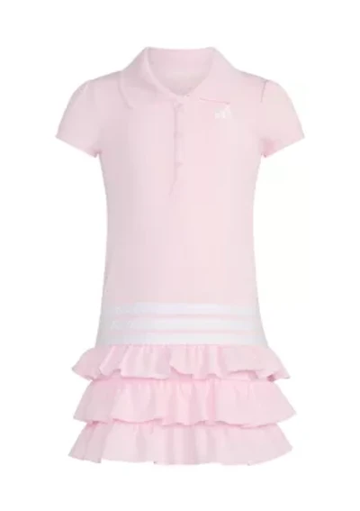 Girls 4-6x Short Sleeve Ruffle Polo Dress