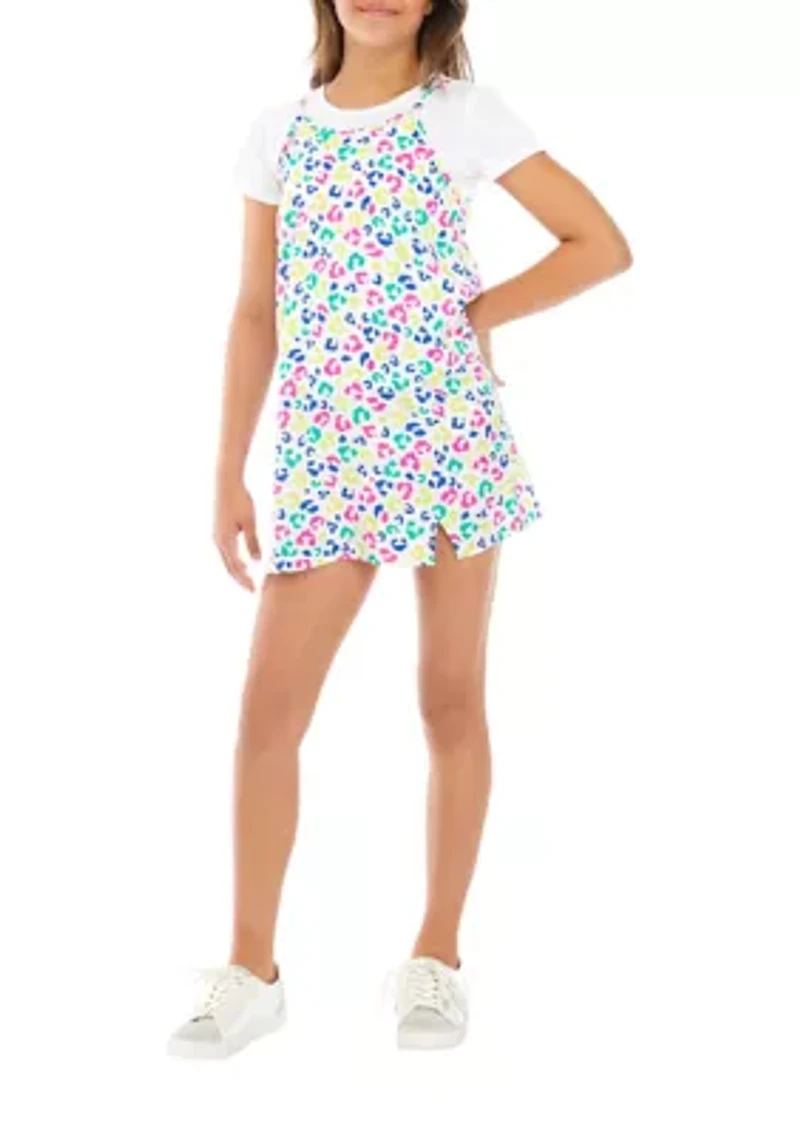 Girls 7-16 Printed Sleeveless Slip Dress