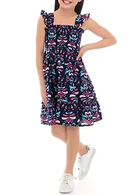 Girls 7-16 Smocked Tiered Dress