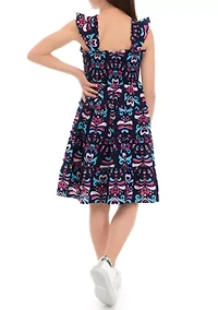 Girls 7-16 Smocked Tiered Dress