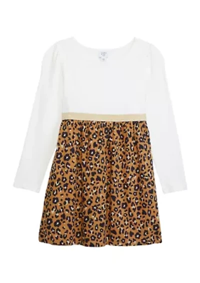 Girls 7-16 Printed Shine Dress