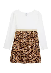 Girls 7-16 Printed Shine Dress