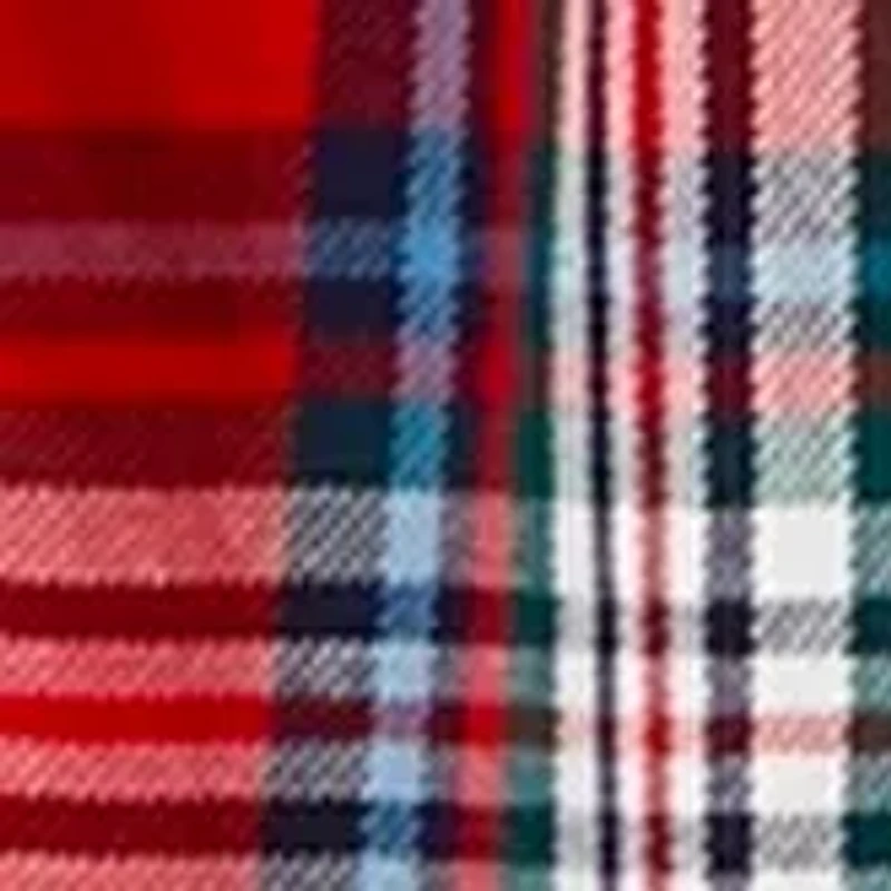 Girls 7-16 Ruffle Button Down Plaid Shirt