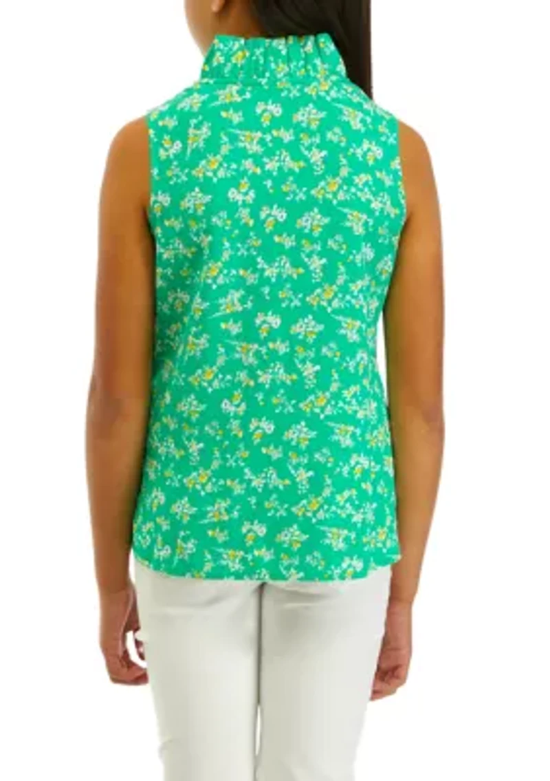 Girls 7-16 Printed Ruffle Tank Top