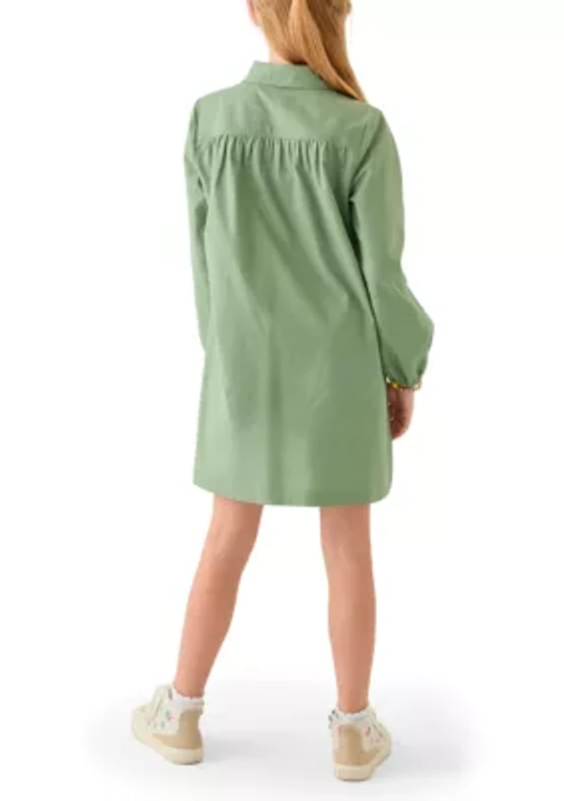 Girls 7-16 Long Sleeve Utility Dress