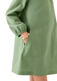 Girls 7-16 Long Sleeve Utility Dress