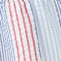 Girls 7-16 Split Neck Ruffle Stripe Dress