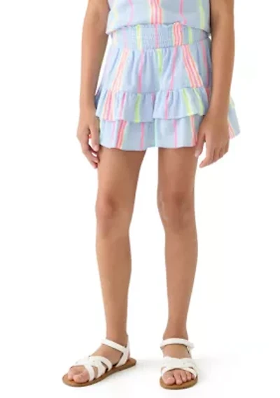 Girls 7-16 Woven Ruffle Skirt