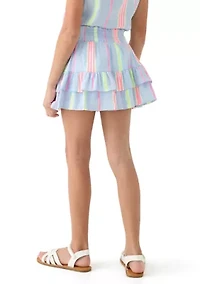 Girls 7-16 Woven Ruffle Skirt