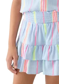 Girls 7-16 Woven Ruffle Skirt