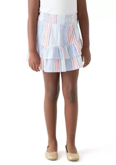 Girls 7-16 Woven Ruffle Skirt