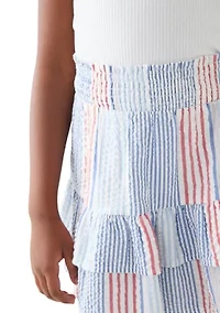 Girls 7-16 Woven Ruffle Skirt