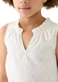 Girls 7-16 Clip Dot Tank Top