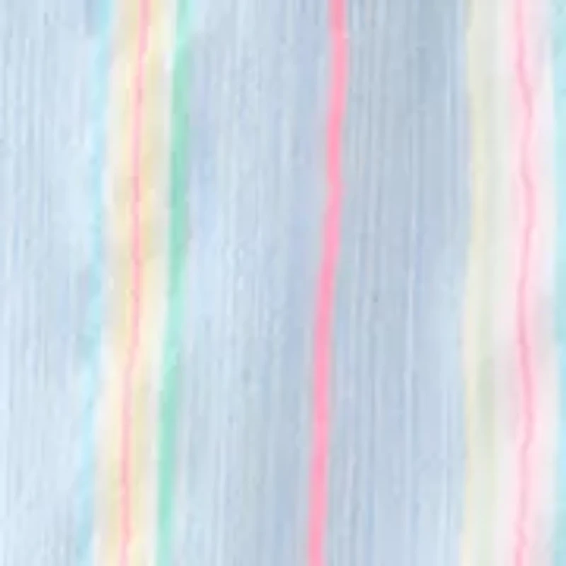 Girls 7-16 Square Neck Flutter Yarn Dye Neon Dress