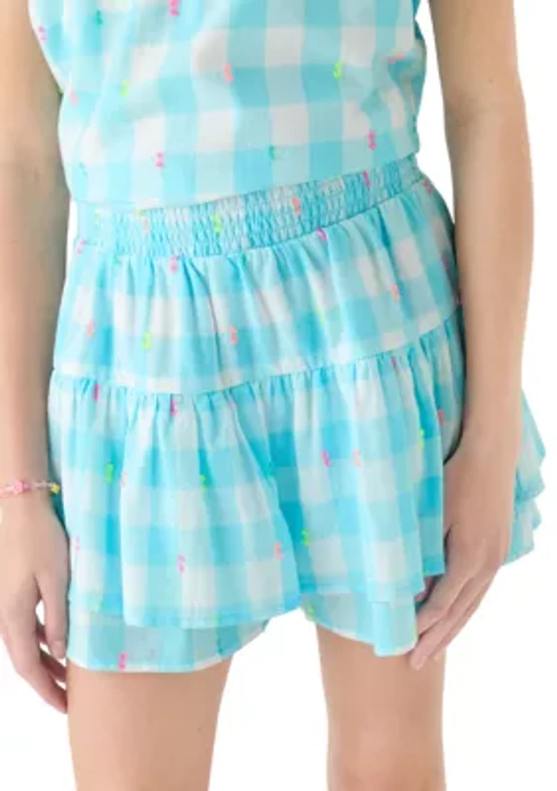 Girls 7-16 Woven Ruffle Skort