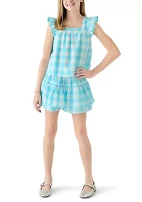 Girls 7-16 Woven Ruffle Skort