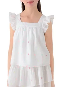 Girls 7-16 Square Neck Top