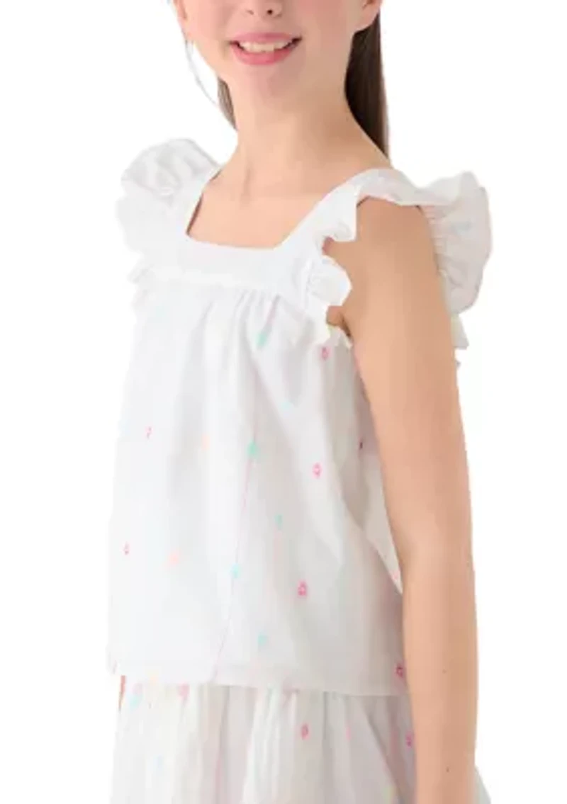 Girls 7-16 Square Neck Top