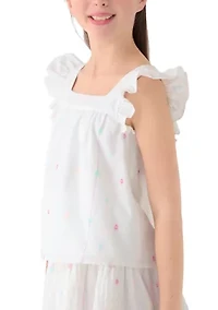 Girls 7-16 Square Neck Top
