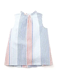 Girls 4-6x Ruffle Tank Seersucker Dress