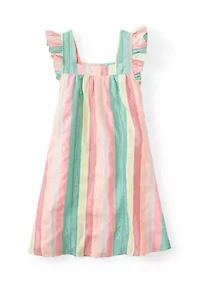 Girls 4-6 Square Neck Flutter Dress