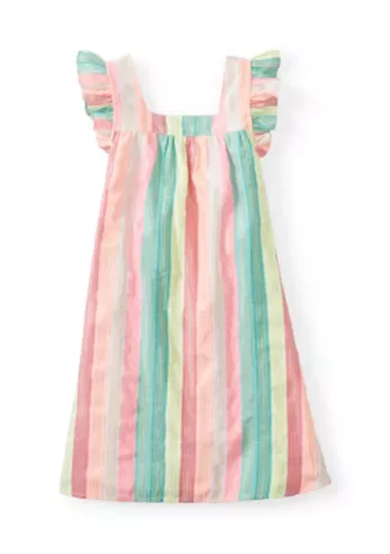 Girls 4-6 Square Neck Flutter Dress