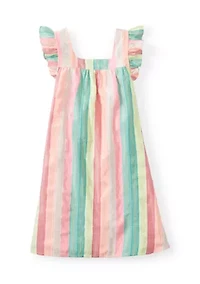 Girls 4-6 Square Neck Flutter Dress