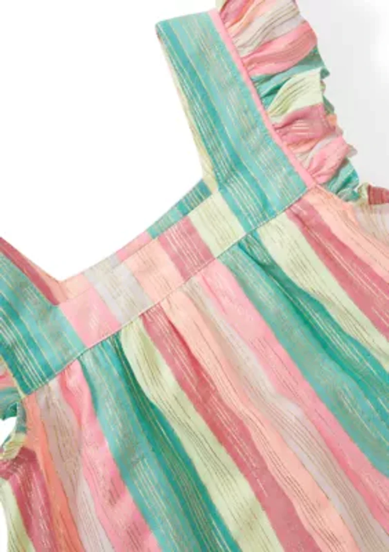 Girls 4-6 Square Neck Flutter Dress