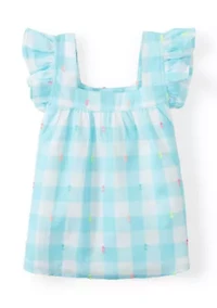 Girls 4-6x Square Neck Flutter Top