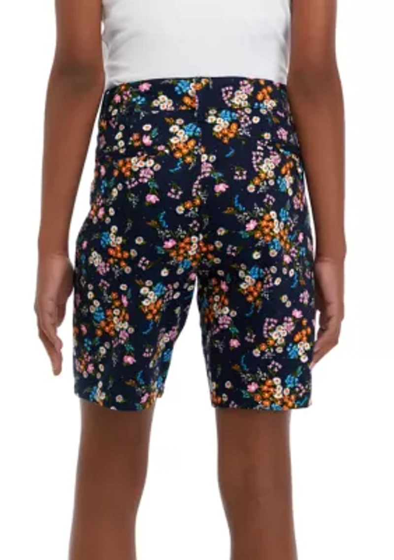 Girls 7-16 Printed Regulation Shorts
