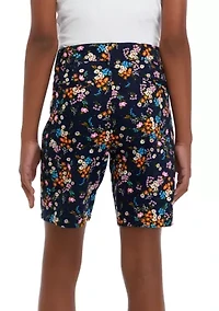 Girls 7-16 Printed Regulation Shorts