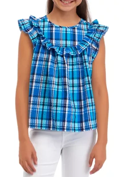 Girls 7-16 Circle Ruffle Top