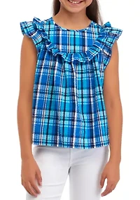 Girls 7-16 Circle Ruffle Top