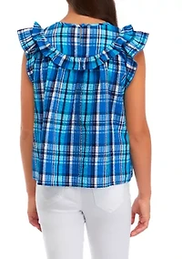 Girls 7-16 Circle Ruffle Top