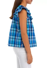 Girls 7-16 Circle Ruffle Top