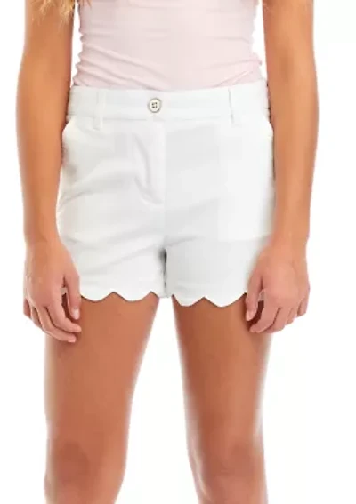 Girls 7-16 Scallop Twill Shorts